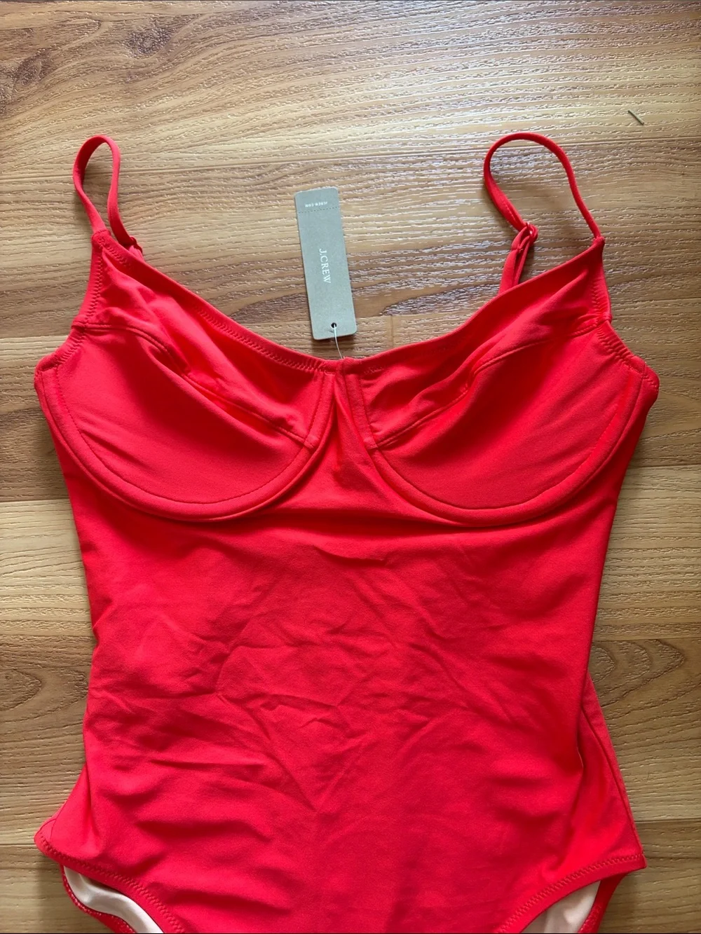 J Crew 1993 Underwire Red One Piece swimsuit - Picture 4 of 9